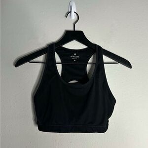 Athleta Black Racerback Cut Out Sports Bra Size M